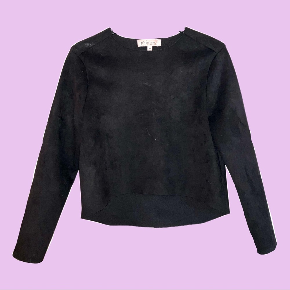 Philosophy Black Suede High-Low Top